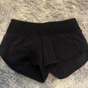 Black lululemon speed up shorts